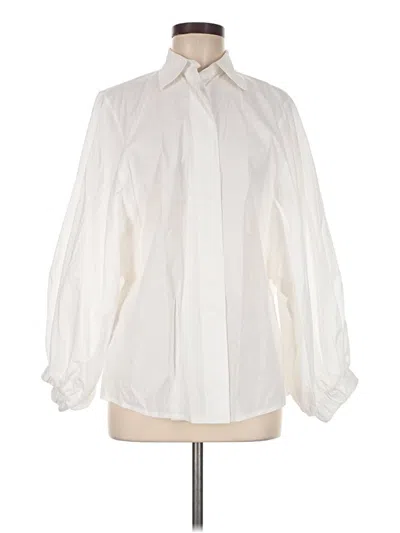 Pre-owned Assorted Brands Long Sleeve Blouse In Ivory