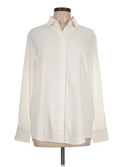 Pre-owned Assorted Brands Long Sleeve Blouse In Ivory