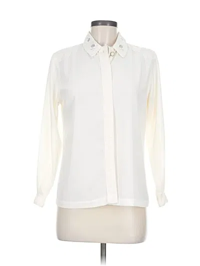 Pre-owned Assorted Brands Long Sleeve Blouse In Ivory