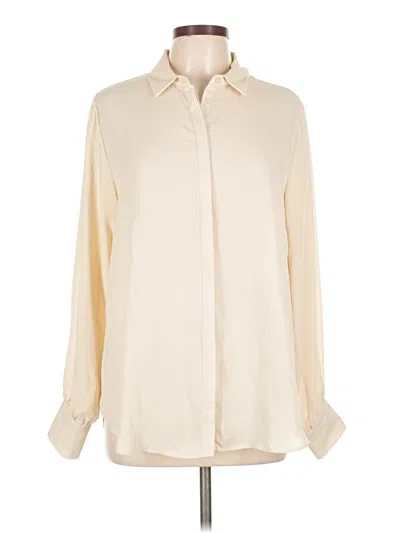 Pre-owned Assorted Brands Long Sleeve Blouse In Ivory