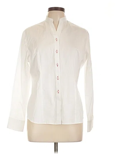 Pre-owned Assorted Brands Long Sleeve Blouse In Ivory