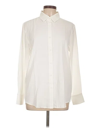 Pre-owned Assorted Brands Long Sleeve Blouse In Ivory