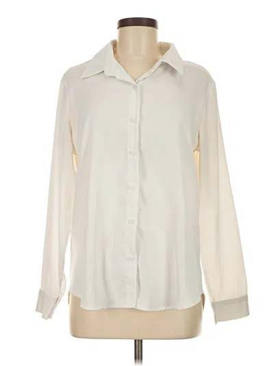 Pre-owned Assorted Brands Long Sleeve Blouse In Ivory