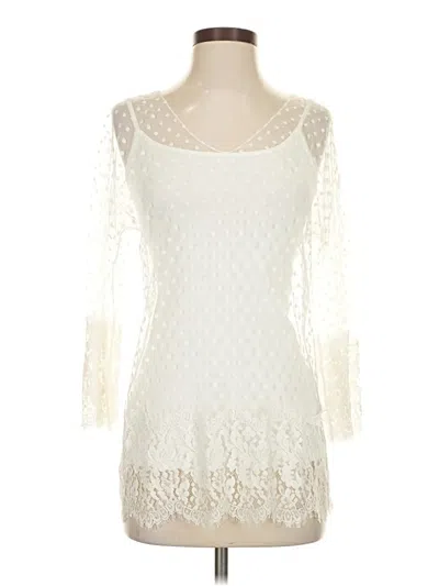 Pre-owned Assorted Brands Long Sleeve Blouse In Ivory