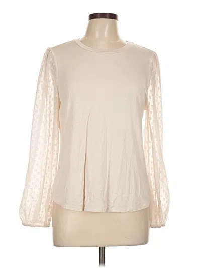 Pre-owned Assorted Brands Long Sleeve Blouse In Ivory