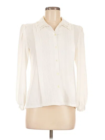 Pre-owned Assorted Brands Long Sleeve Blouse In Ivory