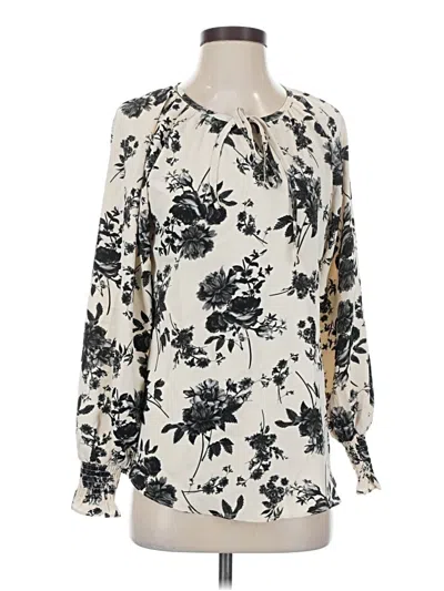 Pre-owned Assorted Brands Long Sleeve Blouse In Ivory