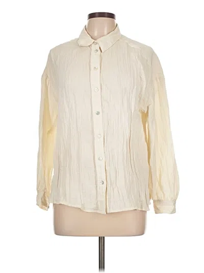 Pre-owned Assorted Brands Long Sleeve Blouse In Ivory