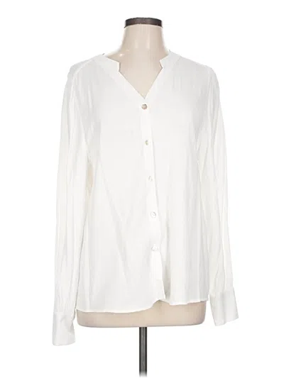 Pre-owned Assorted Brands Long Sleeve Blouse In Ivory