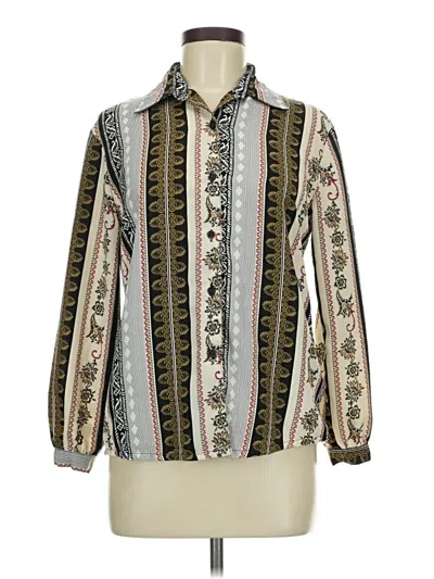 Pre-owned Assorted Brands Long Sleeve Blouse In Ivory