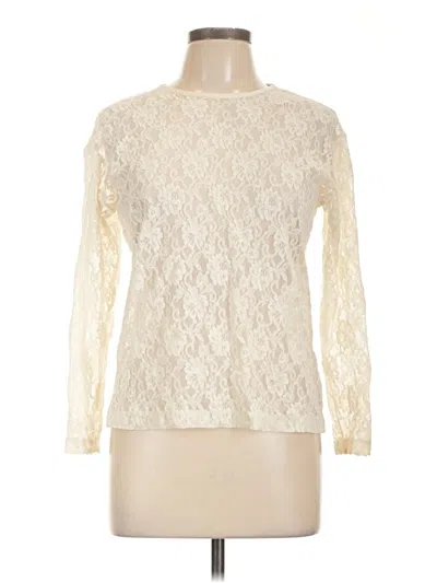Pre-owned Assorted Brands Long Sleeve Blouse In Ivory