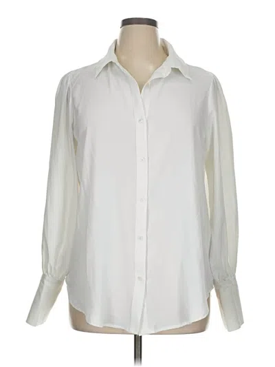 Pre-owned Assorted Brands Long Sleeve Blouse In Ivory