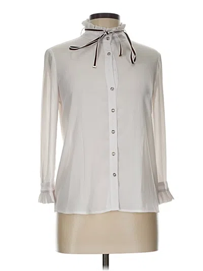 Pre-owned Assorted Brands Long Sleeve Blouse In Ivory