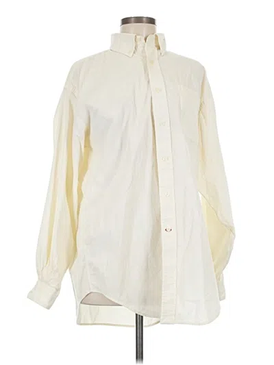 Pre-owned Assorted Brands Long Sleeve Blouse In Ivory
