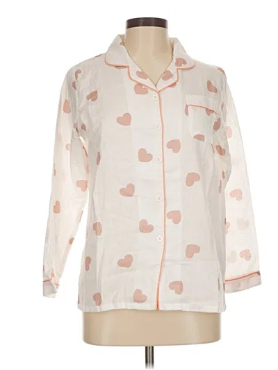 Pre-owned Assorted Brands Long Sleeve Blouse In Ivory
