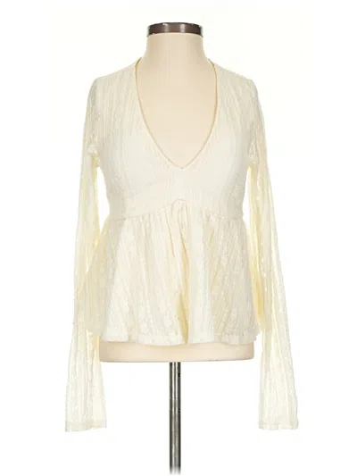 Pre-owned Assorted Brands Long Sleeve Blouse In Ivory
