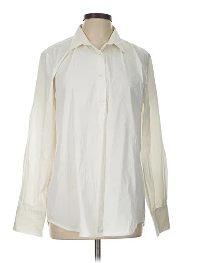 Pre-owned Assorted Brands Long Sleeve Blouse In Ivory