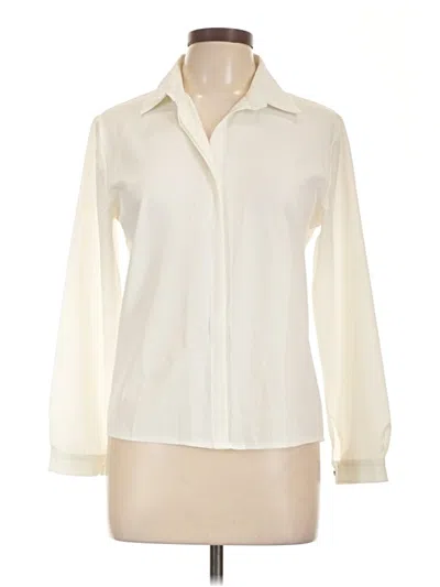 Pre-owned Assorted Brands Long Sleeve Blouse In Ivory