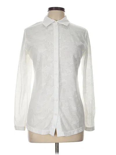 Pre-owned Assorted Brands Long Sleeve Blouse In Ivory