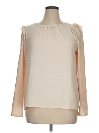 Pre-owned Assorted Brands Long Sleeve Blouse In Ivory