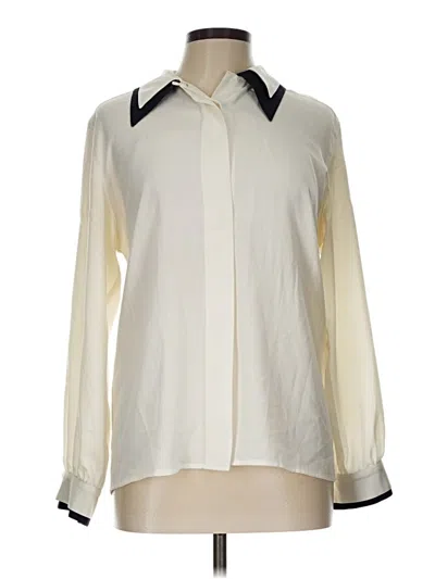 Pre-owned Assorted Brands Long Sleeve Blouse In Ivory