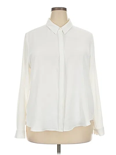 Pre-owned Assorted Brands Long Sleeve Blouse In Ivory
