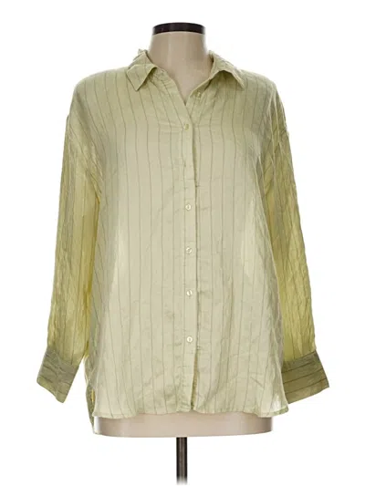 Pre-owned Assorted Brands Long Sleeve Blouse In Ivory