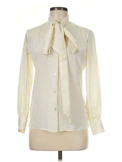 Pre-owned Assorted Brands Long Sleeve Blouse In Ivory