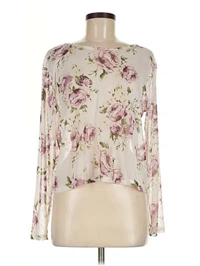 Pre-owned Assorted Brands Long Sleeve Blouse In Ivory