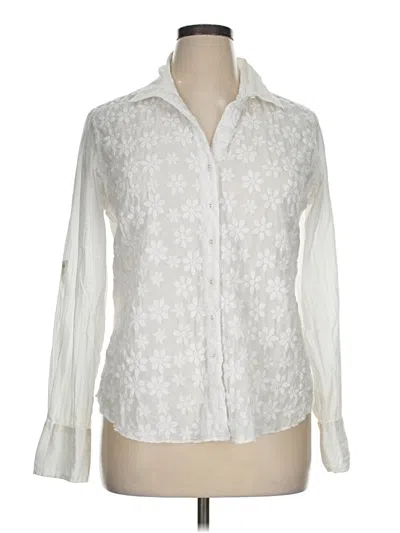 Pre-owned Assorted Brands Long Sleeve Blouse In Ivory