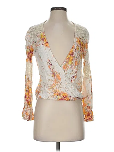 Pre-owned Assorted Brands Long Sleeve Blouse In Ivory