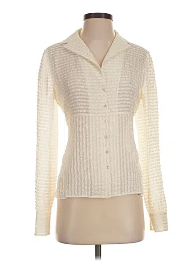 Pre-owned Assorted Brands Long Sleeve Blouse In Ivory