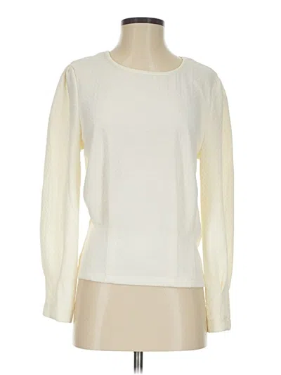 Pre-owned Assorted Brands Long Sleeve Blouse In Ivory
