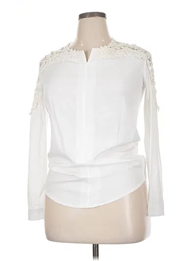 Pre-owned Assorted Brands Long Sleeve Blouse In Ivory