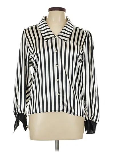 Pre-owned Assorted Brands Long Sleeve Blouse In Ivory