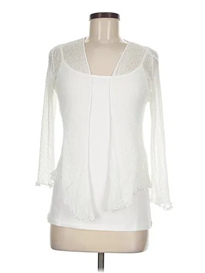 Pre-owned Assorted Brands Long Sleeve Blouse In Ivory