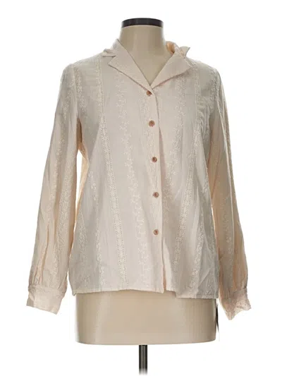 Pre-owned Assorted Brands Long Sleeve Blouse In Ivory