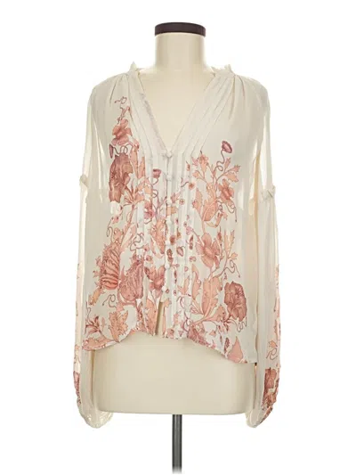 Pre-owned Assorted Brands Long Sleeve Blouse In Ivory