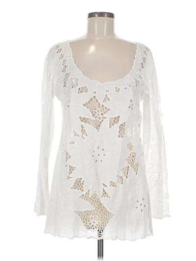 Pre-owned Assorted Brands Long Sleeve Blouse In Ivory