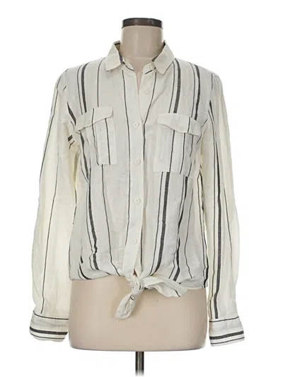 Pre-owned Assorted Brands Long Sleeve Blouse In Ivory