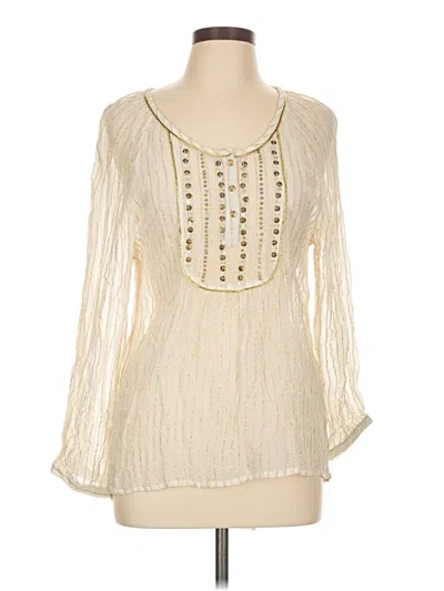 Pre-owned Assorted Brands Long Sleeve Blouse In Ivory