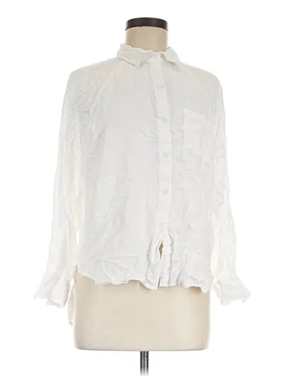 Pre-owned Assorted Brands Long Sleeve Blouse In Ivory