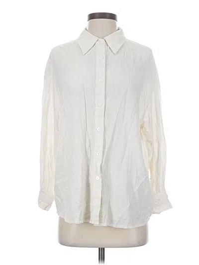 Pre-owned Assorted Brands Long Sleeve Blouse In Ivory