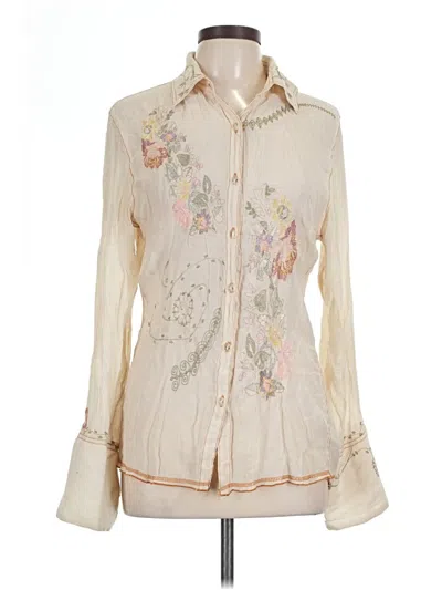Pre-owned Assorted Brands Long Sleeve Blouse In Ivory