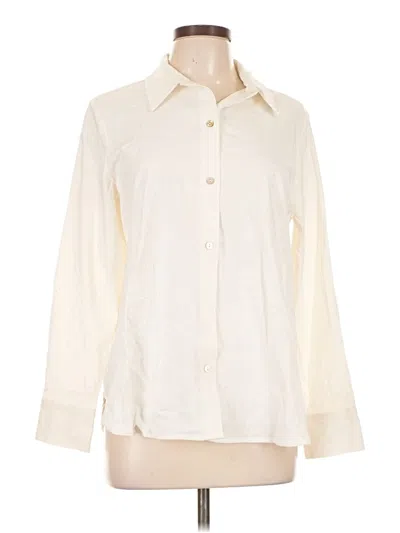 Pre-owned Assorted Brands Long Sleeve Blouse In Ivory