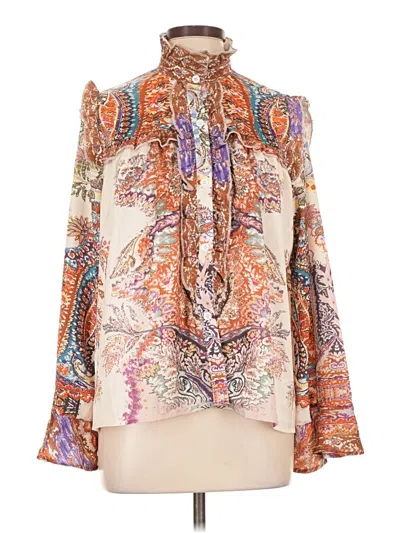 Pre-owned Assorted Brands Long Sleeve Blouse In Ivory