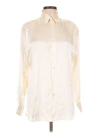 Pre-owned Assorted Brands Long Sleeve Blouse In Ivory