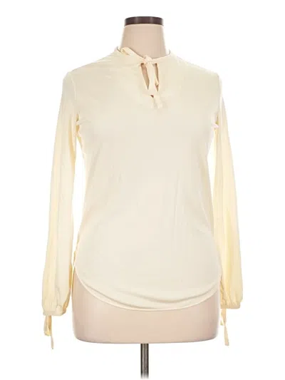 Pre-owned Assorted Brands Long Sleeve Blouse In Ivory
