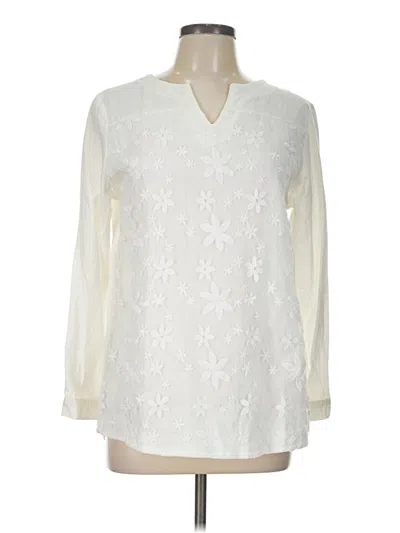 Pre-owned Assorted Brands Long Sleeve Blouse In Ivory