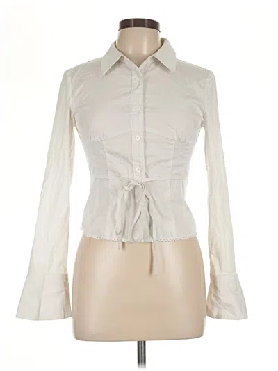Pre-owned Assorted Brands Long Sleeve Blouse In Ivory
